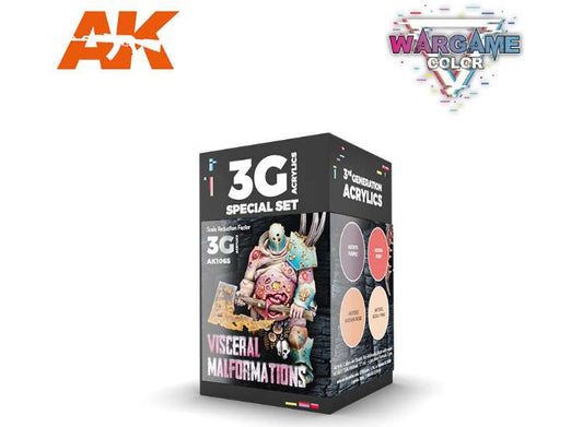 17ml x4 AK Interactive - Wargame 3G Acrylic Paint Set - Visceral Malformations