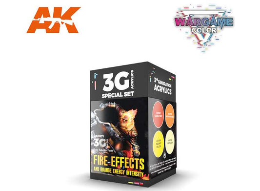 17ml x4 AK Interactive - Wargame 3G Acrylic Paint Set - Fire Effects