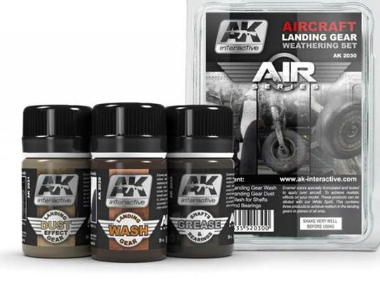 3 x 35ml AK Interactive - Aircraft Landing Gear Weathering Set