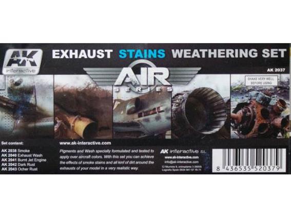 5 x 35ml AK Interactive - Exhaust Stains Weathering Set