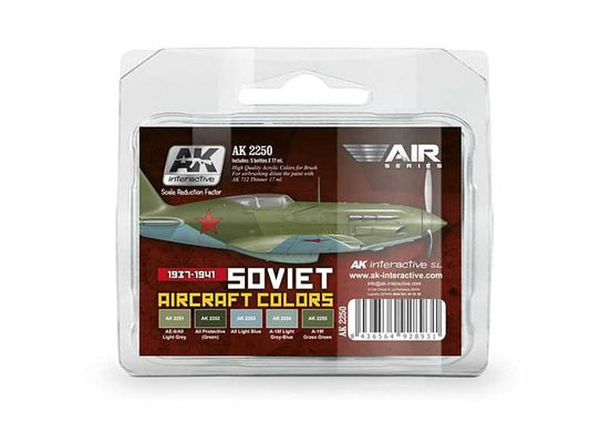 17ml x5 AK Interactive - 1937-1941 Soviet Aircraft Colours Acrylic Paint Set