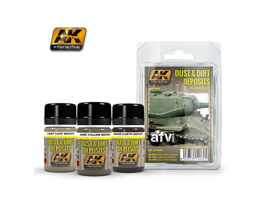 3x35ml AK Interactive - Dust and Dirt Deposit Set