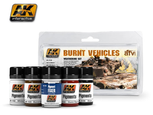 5 x 35ml AK Interactive - Burnt Vehicles Weathering Set