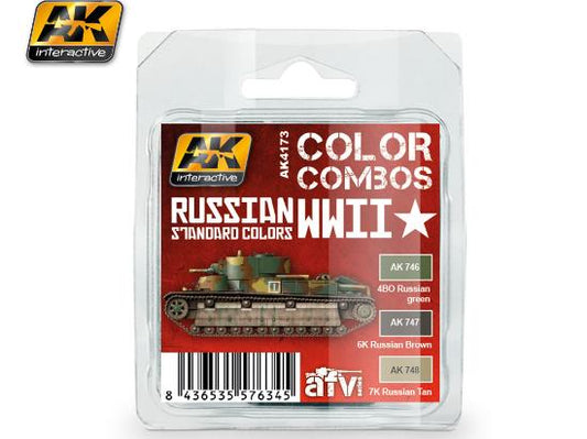 3 x 17ml AK Interactive - Russian WWII Standard Colours Combo Set