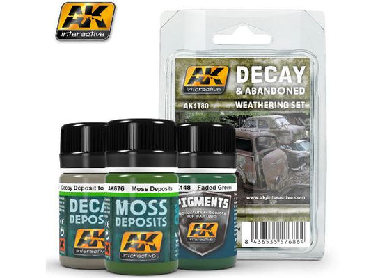 3x 35ml AK Interactive - Decay and Abandoned Vehicles Weathering Set