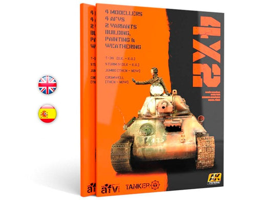 - AK Interactive - Tanker Techniques :4x2 -Sturm IV, Sherman Jumbo, Cromwell, T-34