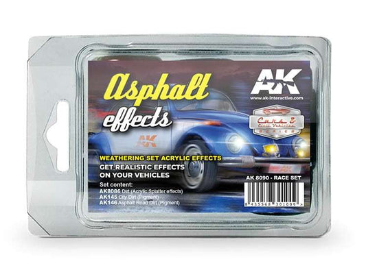 35ml x3 AK Interactive - Asphalt Weathering Effects (Race Cars)