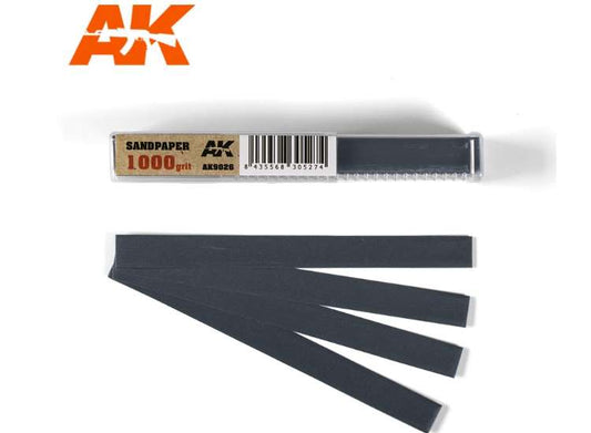 - AK Interactive - Wet Sandpaper 1000 Grit 11x1cm (50 Pieces)