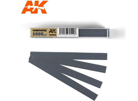 - AK Interactive - Wet Sandpaper 2000 Grit 11x1cm (50 Pieces)