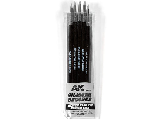  AK Interactive - Silicone Brushes - Medium Hard Tip - Medium
