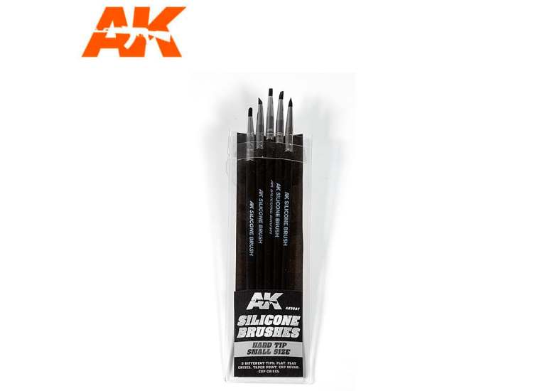 - AK Interactive - Silicon Brushes Hard Tip Small (5)