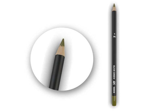 - Ak Interactive - Watercolor Pencil Olive Green