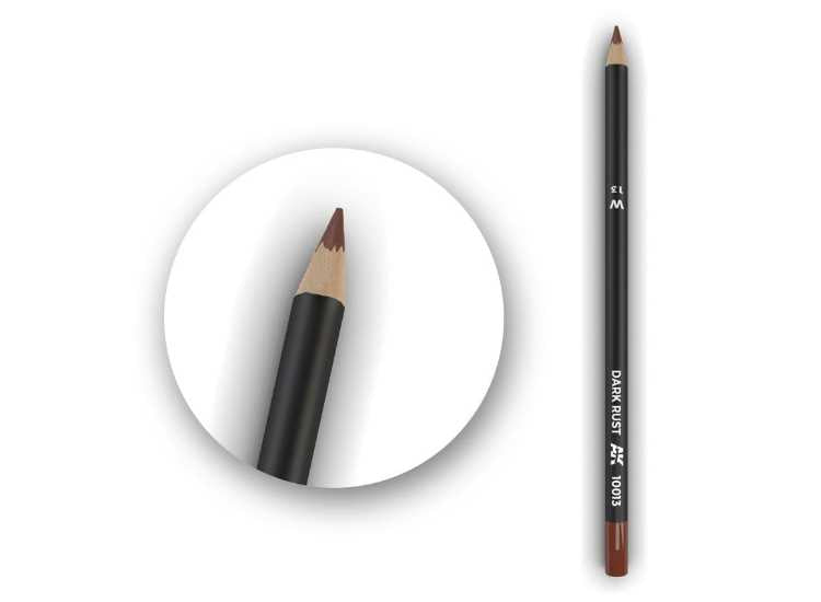 '- Ak Interactive - Watercolor Pencil Dark Rust