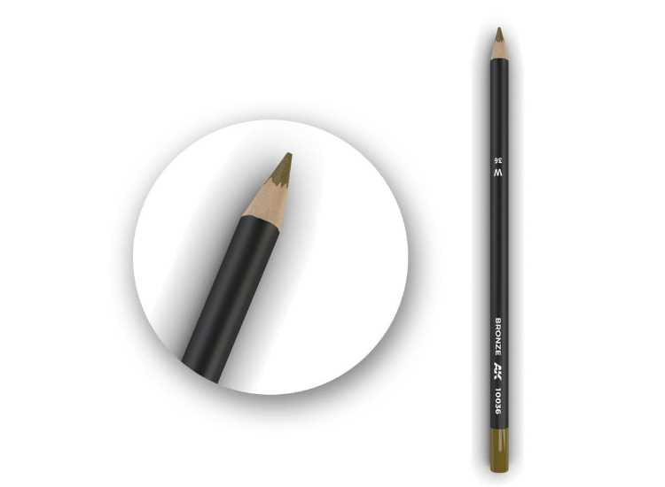 '- Ak Interactive - Watercolor Pencil Bronze