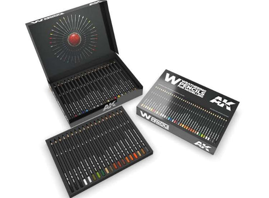 - AK Interactive - Watercolour Weathering Pencil  Deluxe Box Set (37)