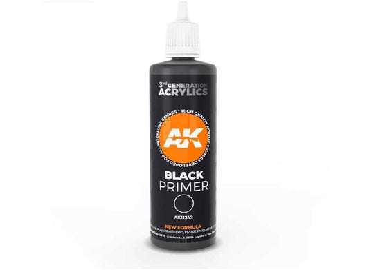 100ml AK Interactive - 3G Acrylic Primer - Black