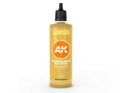 100ml AK Interactive - 3G Acrylic Primer - Dark Yellow RAL 7028