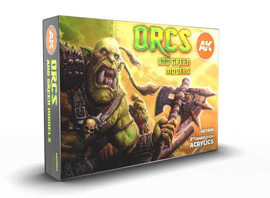 17ml x6 AK Interactive - Orcs and Green Models - 3G Acrylic Paint Set