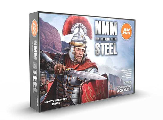 17ml x6 AK Interactive - Non Metallic Metal: Steel - 3G Acrylic Paint Set
