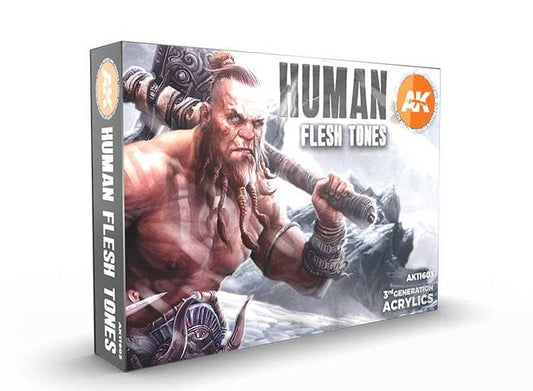17ml x6 AK Interactive - Human Flesh Tone - 3G Acrylic Paint Set