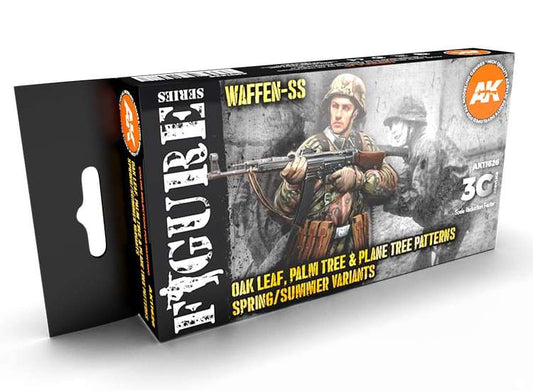 17ml x6 AK Interactive - Waffen SS Oak Leaf Patterns Summer - 3G Acrylic Paint Set