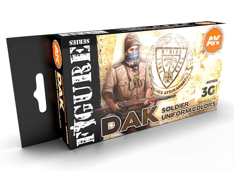 17ml x6 AK Interactive - DAK Soldiers Uniform - 3G Acrylic Paint Set