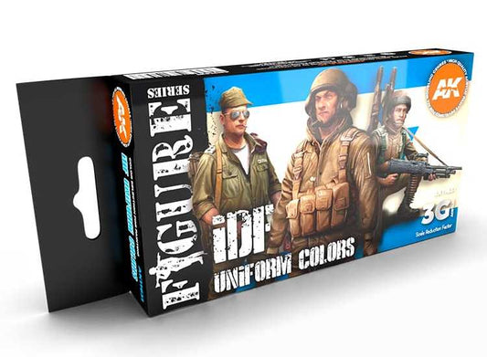 17ml x6 AK Interactive - IDF Uniform Colours - 3G Acrylic Paint Set