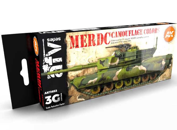 17ml x8 AK Interactive - MERDC Camouflage Colours - 3G Acrylic Paint Set