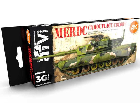 17ml x8 AK Interactive - MERDC Camouflage Colours - 3G Acrylic Paint Set
