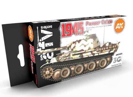 17ml x6 AK Interactive - 1945 German Late Colours - 3G Acrylic Paint Set