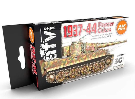 17ml x6 AK Interactive - 1937-44 Panzer Colours- 3G Acrylic Paint Set