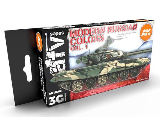 17ml x6 AK Interactive - Modern Russian Colours Vol 1 - 3G Acrylic Paint Set