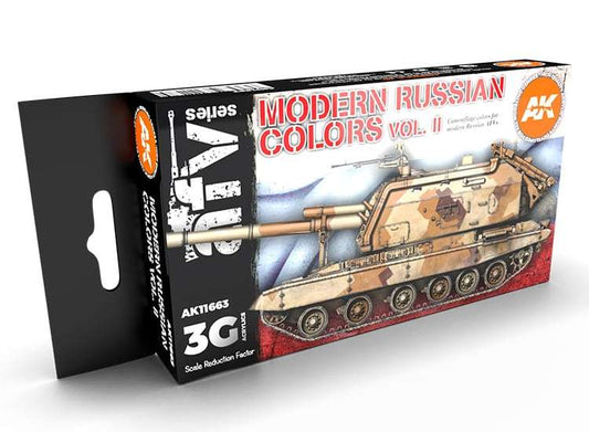 17ml x6 AK Interactive - Modern Russian Colours Vol 2 - 3G Acrylic Paint Set