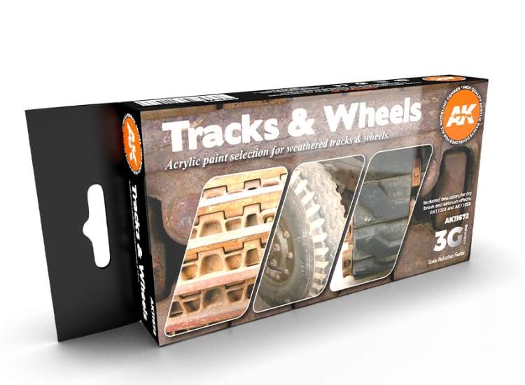 17ml x6 AK Interactive - Tracks and Wheels - 3G Acrylic Paint Set