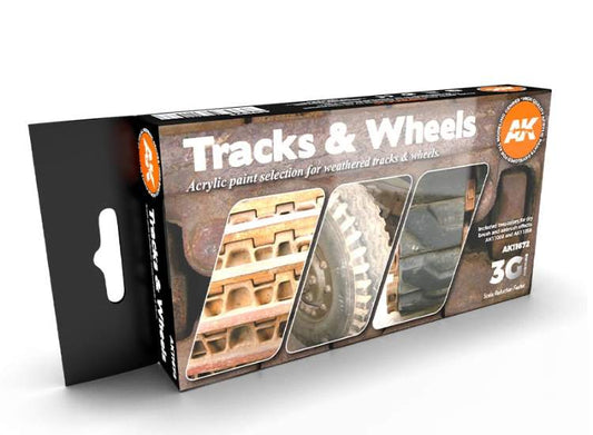 17ml x6 AK Interactive - Tracks and Wheels - 3G Acrylic Paint Set