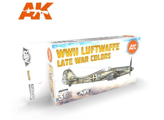 17ml x6 AK Interactive - WWII Luftwaffe Late War Colours - 3G Acrylic Paint Set