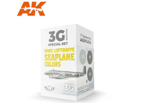 17ml x3 AK Interactive - WWII Luftwaffe Seaplaner Colours - 3G Acrylic Paint Set