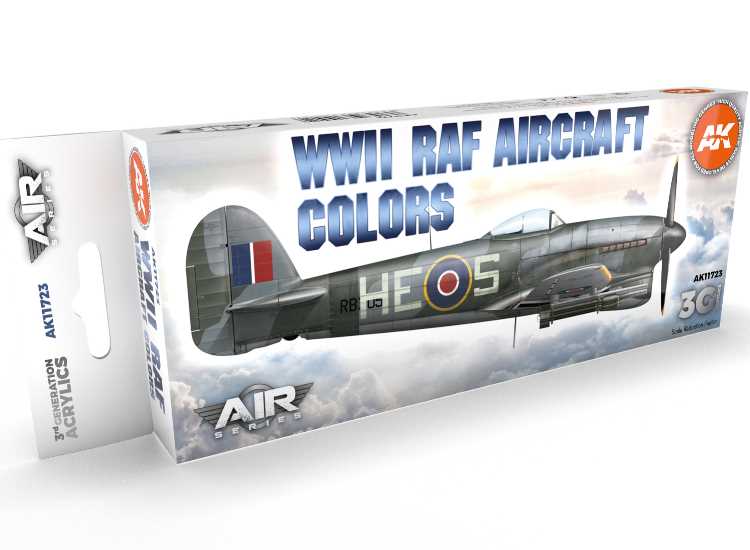 17ml x8 AK Interactive - WWII RAF Aircraft Colours - 3G Acrylic Paint Set