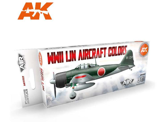 17ml x8 AK Interactive - WWII IJN Aircraft Colours - 3G Acrylic Paint Set