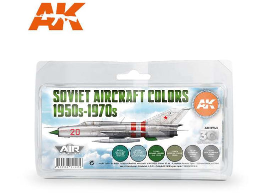 17ml x4 30ml AK Interactive - Soviet Aircraft Colours 1950's-1970's - 3G Acrylic Paint Set
