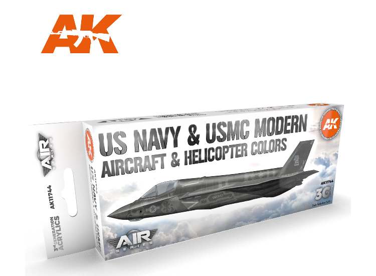 17ml x8 AK Interactive - US & USMC Modern Aircraft - 3G Acrylic Paint Set