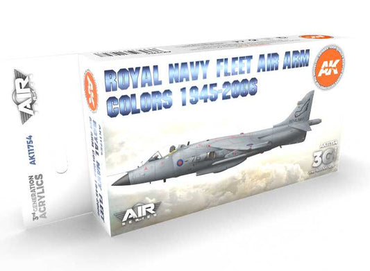 17ml x6 AK Interactive - RN Fleet Air Arm Colours 1945-2010 - 3G Acrylic Paint Set