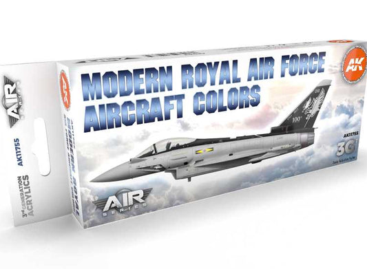 17ml x8 AK Interactive - Modern RAF Aircraft Colours - 3G Acrylic Paint Set