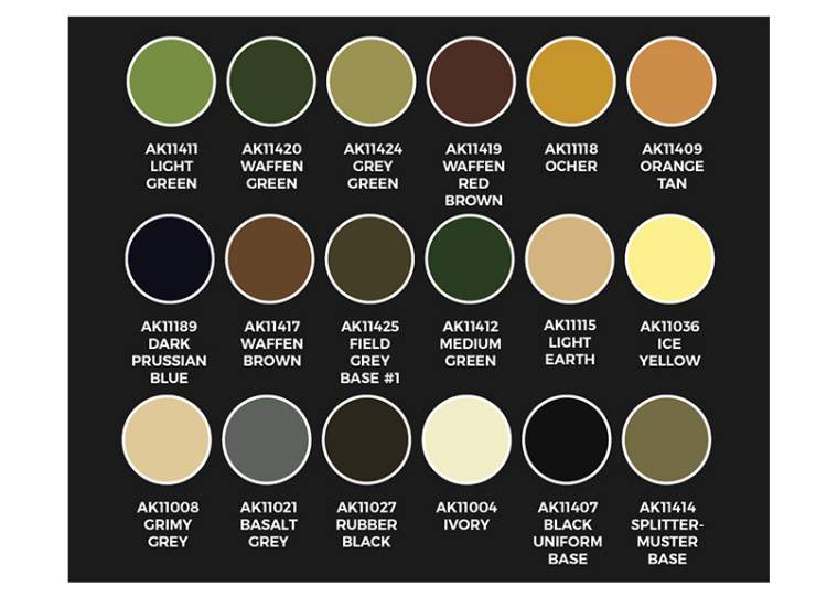 17ml x18 AK Interactive - Signature Set Calvin Tan - 3G Acrylic Paint Set