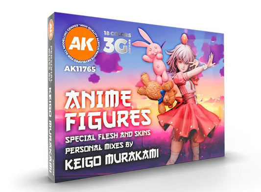 17ml x18 AK Interactive - Anime Figures - Signature Set by Keigo Murakami Personal Mixes - 3G Acrylic Paint Set