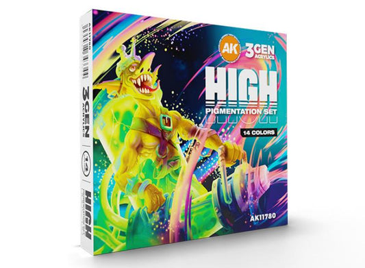17ml x14 AK Interactive - High Pigmentation / Paint Set - 14 Colours