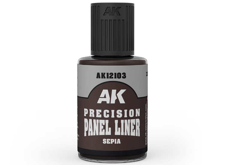 30ml AK Interactive - Precision Panel Liner - Sepia