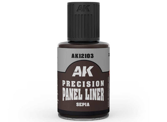 30ml AK Interactive - Precision Panel Liner - Sepia