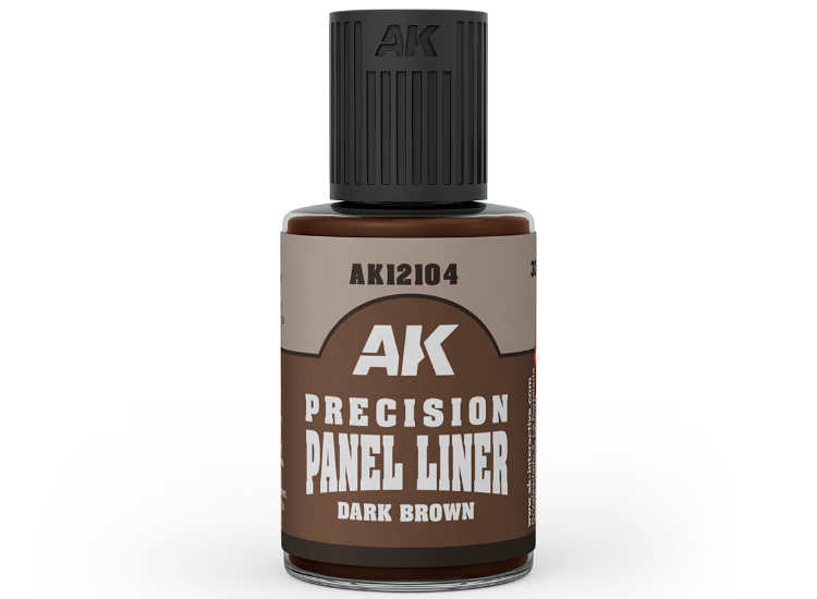 30ml AK Interactive - Precision Panel Liner - Dark Brown
