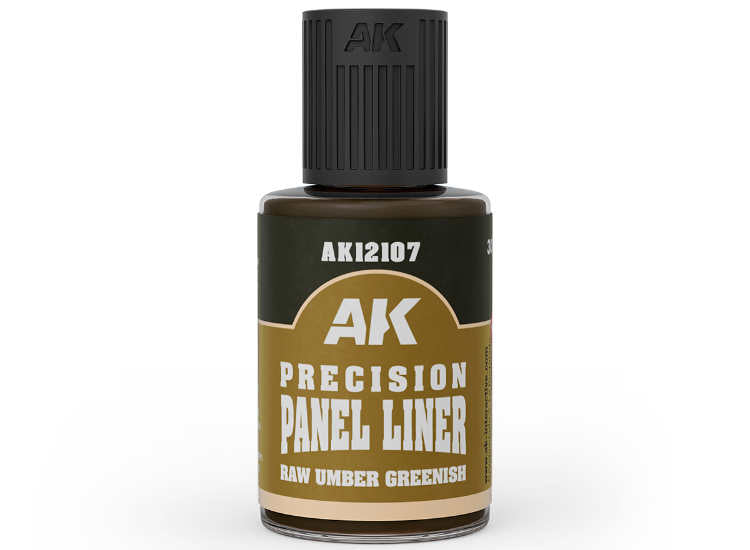 30ml AK Interactive - Precision Panel Liner - Raw Umber Greenish